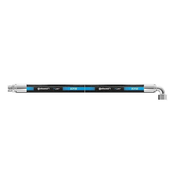 Continental Hydraulic Hose Assembly - 1/4" ID 12" Length - 1/4" MJ x 1/2" FFX90 - 3250 psi XCP3-04,04MJ-08FFX90,12 IN OAL - main